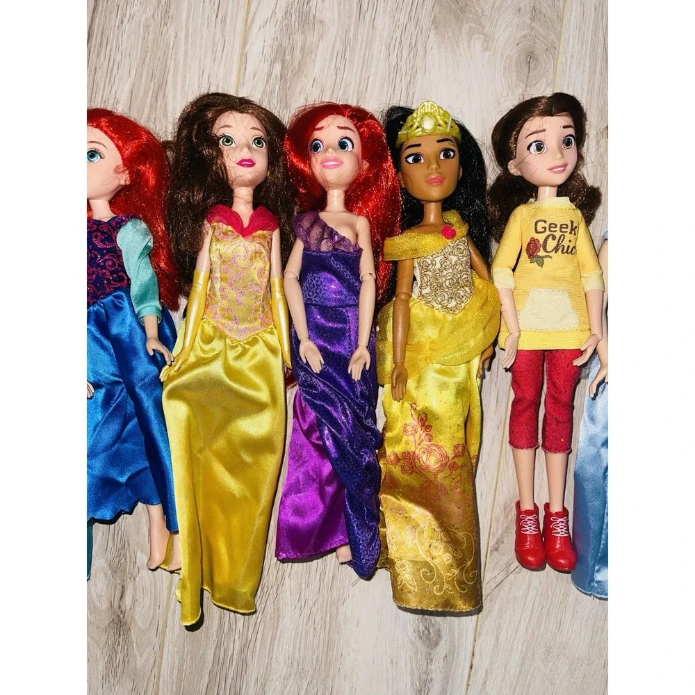 Disney Princess Doll Lot of 9 - Elsa Ariel Belle Cinderella Jasmine Comfy Squad⁠